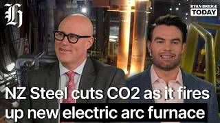 YouTube video thumbnail: Arcing up: NZ Steel Cuts CO2 as it Fires up New Glenbrook Electric Arc Furnace