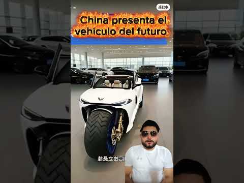 “El vehículo del futuro ya está aquí: mitad auto, mitad moto 🚘⚡ #China #Tecnología #Innovación