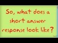 Short Answer Response Techniques