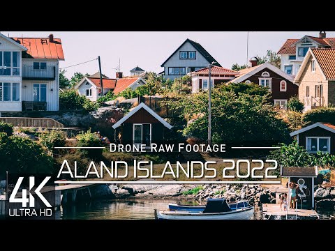 【4K】&#127467;&#127470; Drone RAW Footage &#128293; These are the ALAND ISLANDS 2022 &#128293; Mariehamn &amp; More &#128293; UltraHD Stock Video