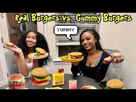 Real Burgers vs  Gummy Burgers