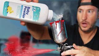 INSANE RESULTS Mixing Baby Powder and Paint Trick!