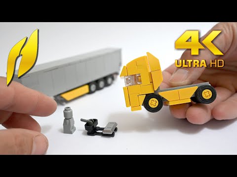 How to Build Semi-trailer Truck with Pallet Truck Transport (MOC - 4K) #lego #howto #truck #toys