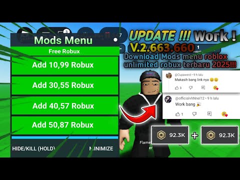 Cara Download Roblox Mods menu Apk Unlimited Robux Versi 2.663.660 Terbaru 2025 | Roblox Indonesia!