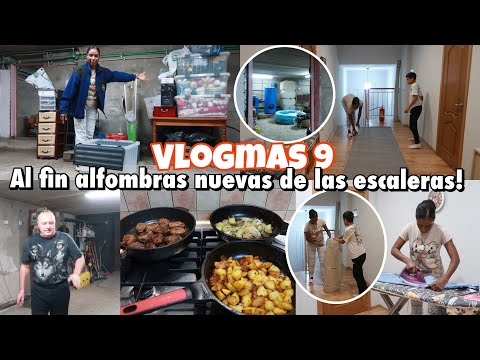 VLOGMAS 9🎅 SENTÍ FUERTE DOLOR😢 PROYECTO ESCALERAS DESPUÉS DE 1 AÑO🏡 ABRÍ LAS ALFOMBRAS😱 |9 Dic 2024