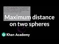 Understanding Maximum Distance Between Points on Tangent Spheres