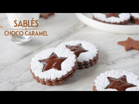 ☆ Les BISCUITS SABLÉS CHOCOLAT CARAMEL ☆  La Recette facile des Biscuits de Noël