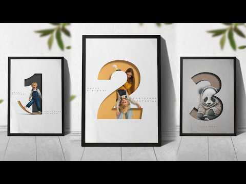 Creative Poster Design Idea - Photoshop Tutorial - Birthday Poster - Modern Graphics Design Idea