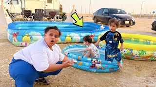 يزن اشترى سياره فيها بيت | وفتح مسابح لعيال😂😍