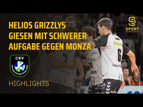 Helios Grizzlys GIESEN vs. Mint Vero Volley MONZA | Highlights, CL Männer | SDTV Volleyball