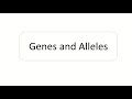 Genetics Concepts and Terminology