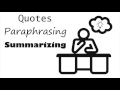 Understanding Plagiarism and Citations