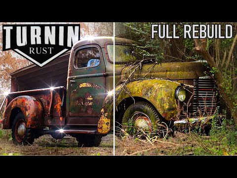 FULL REBUILD: Abandoned Truck Rescued From Woods | Locked Up To Running After 50 Years | Turnin Rust