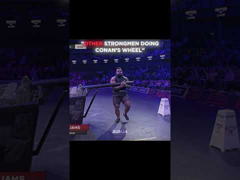 Conan's Wheel World Record!?😲 #gym #gymmotivation #strongman #strength #eddiehall #motivation