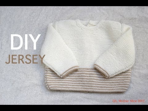 DIY Jersey bebe de 3 a 6 meses PARTE 1 (Tejer con dos agujas)