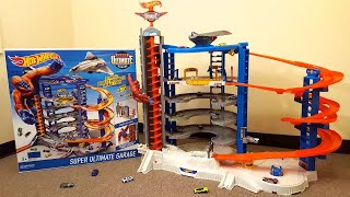 Hot Wheels SUPER Ultimate Garage Motorized Mega City Playset with Jet Plane Spiral Speedway Gorilla
