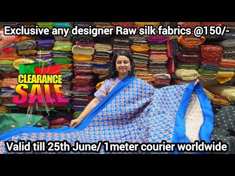 Clearance sale any designer fabrics @150/- meter/ 1meter courier worldwide