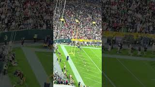 Notre Dame Touchdown Celebration Off a Pick 6 At Lambeau Field