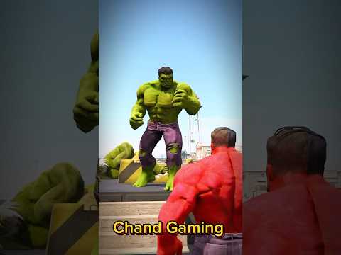 GTA V_ RED Hulk VS HULK Slap Battle, who is stronger_ 😱 #shorts #gta5