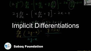 Implicit Differentiations