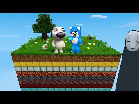 ماين كرافت لكن هاجمتنا المشعوذة بسبب هانك ونقلتنا الى عالم طائر😨!