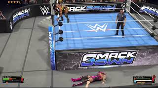 Wwe 2K26 SMACKDOWN tiffany stratton vs bianca belair - naomi at ringside