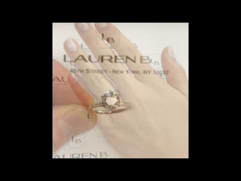 1.5 ct Round Diamond Six Prong Pave Ring