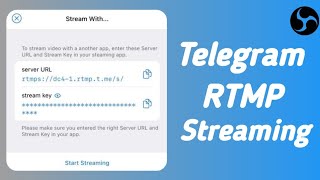 How to Setup RTMP Live Streaming in Telegram