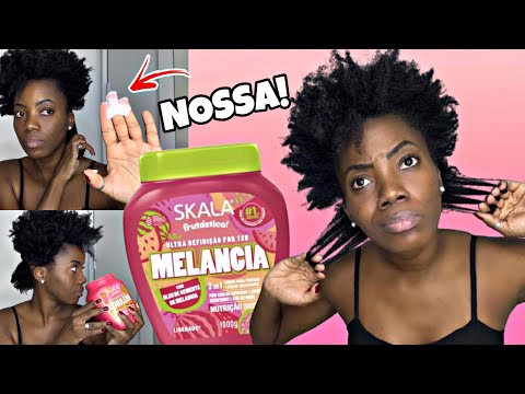 TESTEI O CREME DE MELANCIA DA SKALA Cabelo crespo