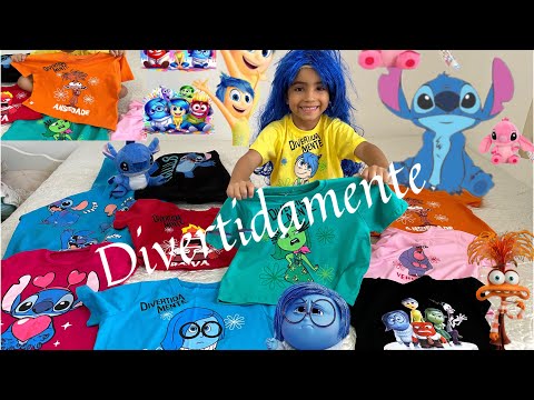 Divertidamente 2 e Stitch ! Manu mostrando sua nova coleção de roupas #shorts #humor #youtubeshorts