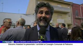 Giacomo Anastasi ha presentato i candidati al Consiglio Comunale di Petrosino