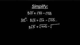Adding & Subtracting Square Roots / Simplifying Radicals / Radical Expressions / Surds
