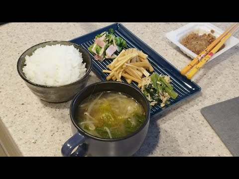 【朝ごはんLIVE】様々な残りをごはんのおかずにして食べるよ('∇')【おうちごはんvlog】