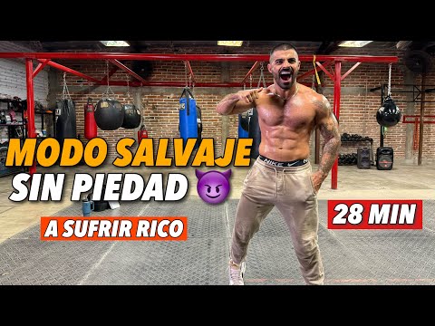 MODO SALVAJE: Rutina SIN PIEDAD para Todo el Cuerpo (Quema Grasa y Gana Fuerza en Casa) 28 Minutos
