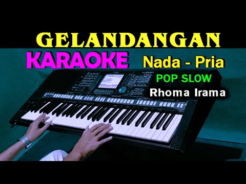 GELANDANGAN  – Rhoma Irama | KARAOKE Nada Pria || Versi Slow