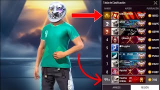 Subiendo al top global número 1” de todo free Fire