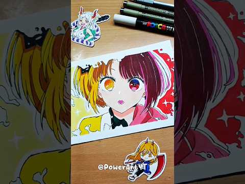 Drawing Arima Kana ✨ Spill Art 🎨 #oshinoko #ai #hoshino #イラスト