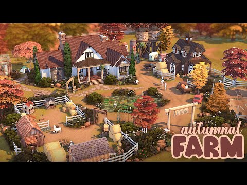 Big Autumnal Farm 🦙🍂 | The Sims 4 Speed Build