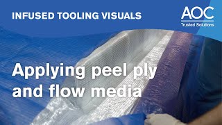 Infused tooling: Applying peel ply and flow media