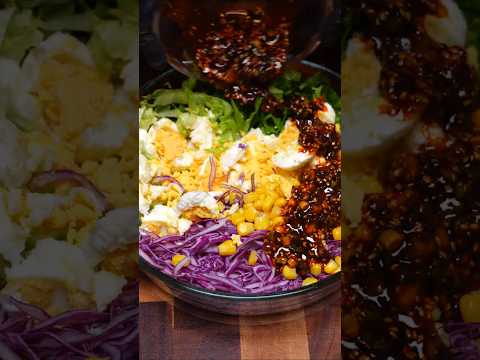 ASMR CHINESE CABBAGE SALAD! Spicy Tangy Sauce,Under 300 Cal Gut Reset ,(Dare to Try?)#shorts