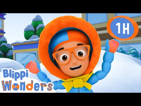 Snowy Excavator Song | Blippi Wonders | Educational Kids Videos | Moonbug Kids