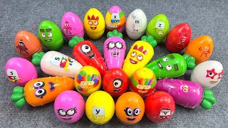Satisfying ASMR Numberblocks Adventures🌈 Mixing Colorful Slime and Eggs