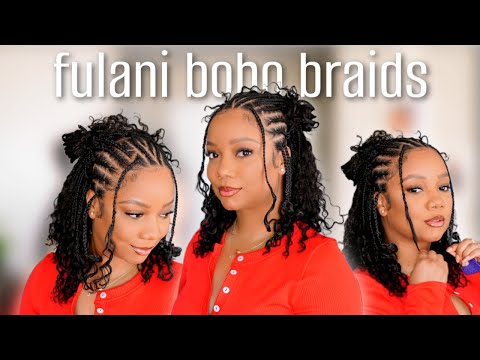 EASY Fulani Boho Braids Natural Hair Protective Style | Under 3 Hours | Eayon Hair