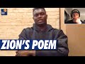 Zion Williamson's Poetry Journey