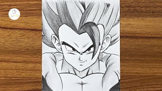 How to draw Gogeta step by step || Anime character drawing || Anime drawing easy step by step Gogeta