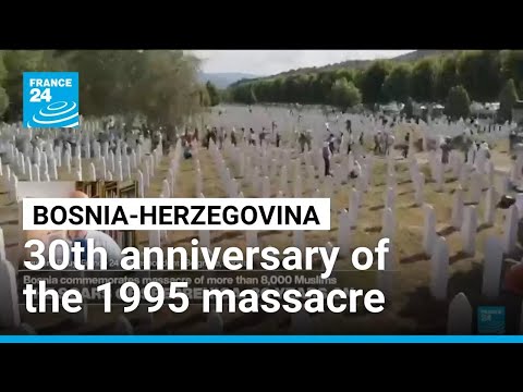 YouTube video thumbnail: Bosnia Commemorates Massacre of More Than 8,000 Muslims 30 Years Ago
