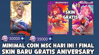 SKIN GRATIS ANNIVERSARY ! MINIMAL COIN MSC HARI INI, WAJIB HARUS UDAH SEGINI