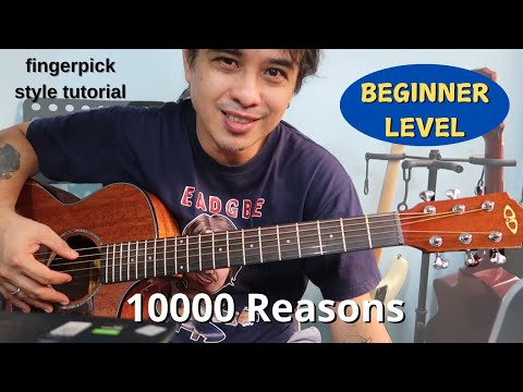 10000 Reasons finger pick style 'guitar tutorial' (Matt Redman) for beginners