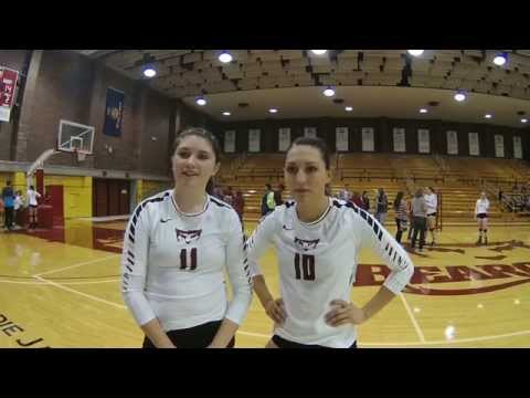 Lindsey Compton & Sarah Fincher after beating PLU