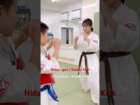 二段蹴り / Double Kick #大谷道場 #大谷#fullcontactkarate #kyokushin#karate #karategirl#二段蹴り#doublekick #shorts